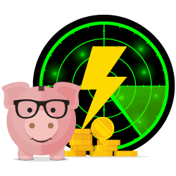 Deal Tracker logo piggy bank and gold coins