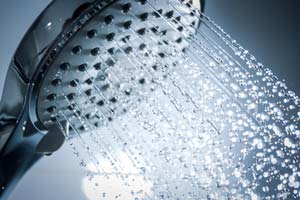 Low flow showerheads save hot water