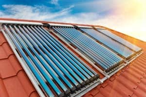 Hot water energy saving evacuated tube solar heating