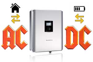 Hybrid inverter converts AC to DC and back